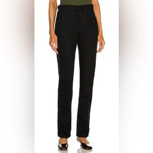 FRAME Noir Le Italien High Waist True Straight Leg Jeans Black Size 30 NWOT $338